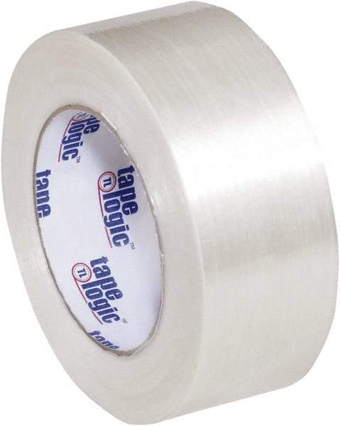 Tape Logic - 2" x 60 Yd Clear Hot Melt Adhesive Strapping Tape - Polypropylene Film Backing, 5.1 mil Thick, 275 Lb Tensile Strength - Caliber Tooling