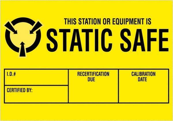 Tape Logic - 3" Long, Black & Yellow Paper Shipping Label - For Multi-Use - Caliber Tooling