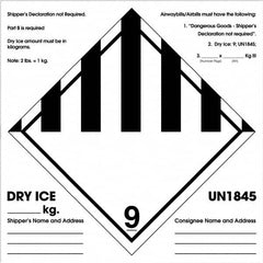 Tape Logic - 6" Long, Black/White Paper D.O.T. Labels - For Multi-Use - Caliber Tooling