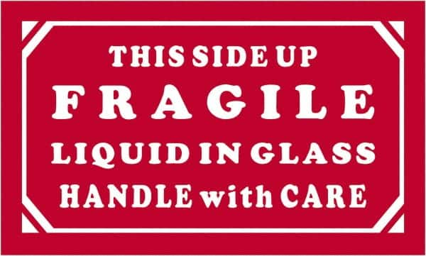 Tape Logic - 5" Long, Red/White Paper Shipping Label - For Multi-Use - Caliber Tooling