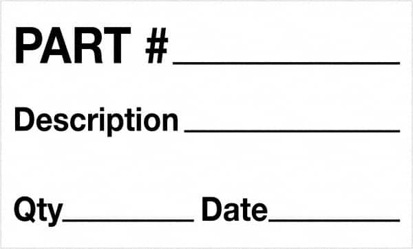 Tape Logic - 5" Long, Black/White Paper Shipping Label - For Multi-Use - Caliber Tooling