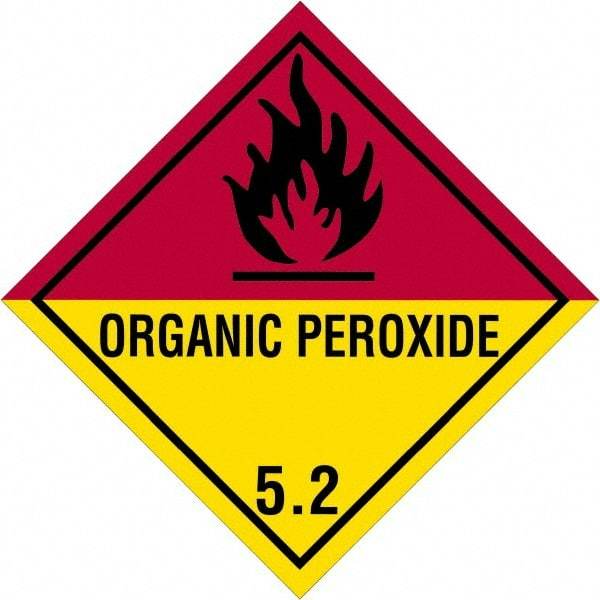 Tape Logic - 4" Long, Yellow/Red/Black/Gray Paper D.O.T. Labels - For Multi-Use - Caliber Tooling