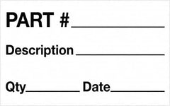 Tape Logic - 2" Long, Black/White Paper Shipping Label - For Multi-Use - Caliber Tooling