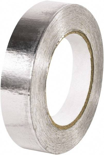 Made in USA - 1" x 60 Yds Silver Foil Tape - 5 mil, Acrylic Adhesive, Aluminum Foil Backing - Caliber Tooling