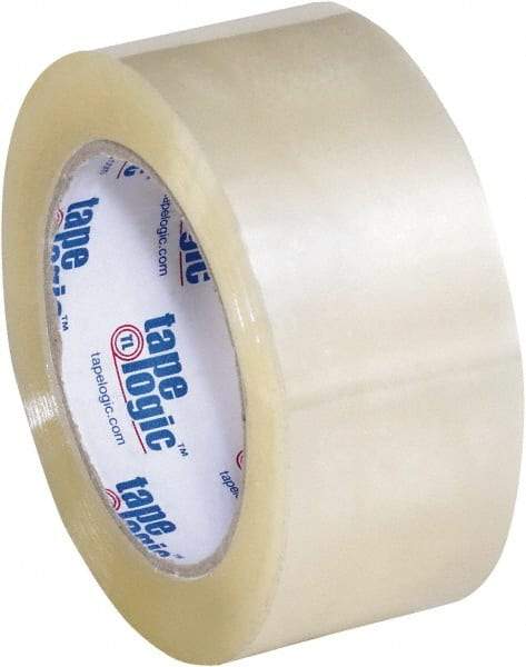 Tape Logic - 2" x 110 Yd Clear Acrylic Adhesive Packaging Tape - Polypropylene Film Backing, 2 mil Thick, 20 Lb Tensile Strength - Caliber Tooling