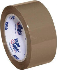 Tape Logic - 2" x 55 Yd Tan Acrylic Adhesive Packaging Tape - Polypropylene Film Backing, 3.5 mil Thick, 33.7 Lb Tensile Strength - Caliber Tooling