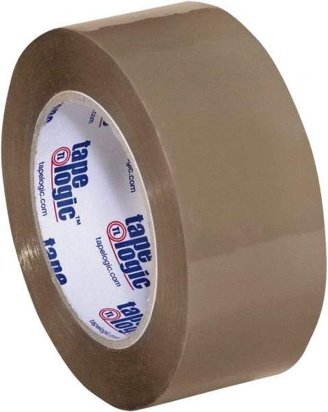 Tape Logic - 2" x 110 Yd Tan Acrylic Adhesive Packaging Tape - Polypropylene Film Backing, 2.6 mil Thick, 24.7 Lb Tensile Strength - Caliber Tooling