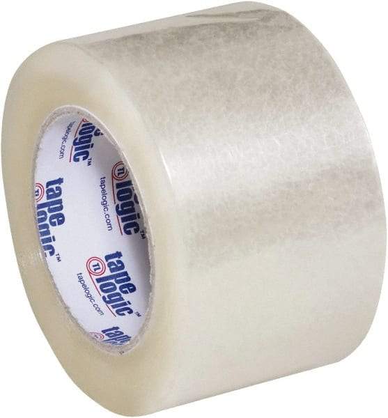 Tape Logic - 3" x 110 Yd Clear Acrylic Adhesive Packaging Tape - Polypropylene Film Backing, 2.6 mil Thick, 24.7 Lb Tensile Strength - Caliber Tooling