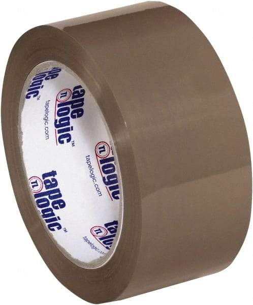 Tape Logic - 2" x 110 Yd Tan Hot Melt Adhesive Packaging Tape - Polypropylene Film Backing, 1.6 mil Thick, 26 Lb Tensile Strength - Caliber Tooling