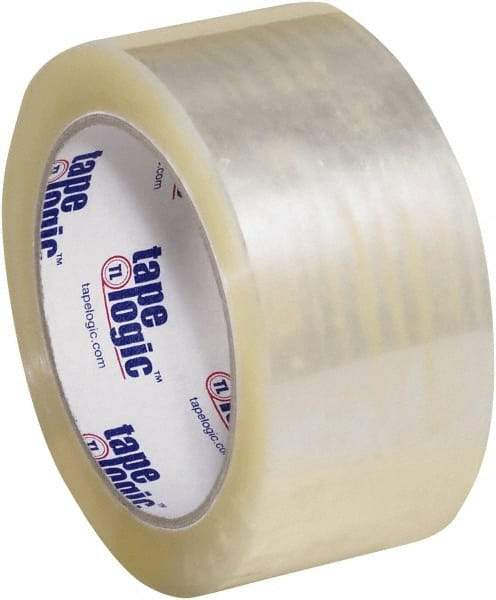 Tape Logic - 2" x 55 Yd Clear Hot Melt Adhesive Packaging Tape - Polypropylene Film Backing, 3 mil Thick, 45 Lb Tensile Strength - Caliber Tooling