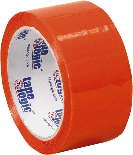 Tape Logic - 2" x 55 Yd Orange Acrylic Adhesive Packaging Tape - Polypropylene Film Backing, 2.2 mil Thick, 21.4 Lb Tensile Strength - Caliber Tooling