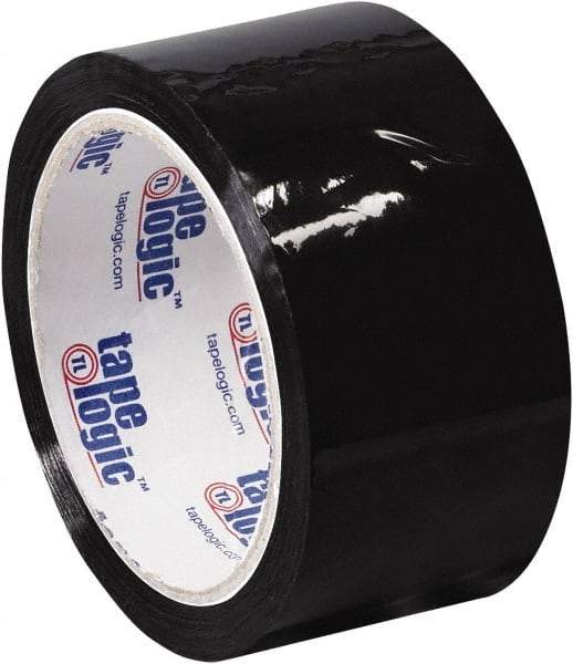 Tape Logic - 2" x 55 Yd Black Acrylic Adhesive Packaging Tape - Polypropylene Film Backing, 2.2 mil Thick, 21.4 Lb Tensile Strength - Caliber Tooling