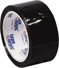 Tape Logic - 2" x 55 Yd Black Acrylic Adhesive Packaging Tape - Polypropylene Film Backing, 2.2 mil Thick, 21.4 Lb Tensile Strength - Caliber Tooling