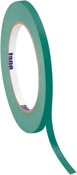 Tape Logic - 1/4" Wide x 60 Yd Long Green Crepe Paper Masking Tape - 4.9 mil Thick - Caliber Tooling