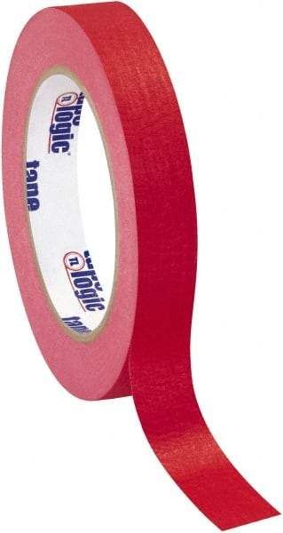 Tape Logic - 3/4" Wide x 60 Yd Long Red Crepe Paper Masking Tape - 4.9 mil Thick - Caliber Tooling