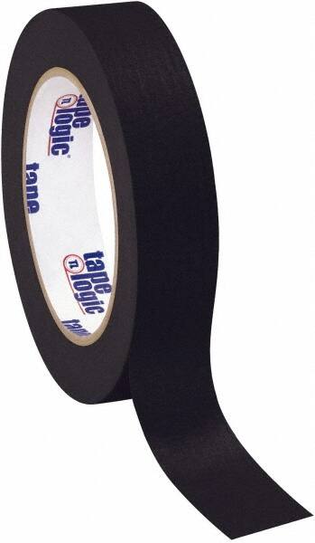 Tape Logic - 1" Wide x 60 Yd Long Black Crepe Paper Masking Tape - 4.9 mil Thick - Caliber Tooling