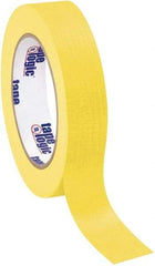 Tape Logic - 1" Wide x 60 Yd Long Yellow Crepe Paper Masking Tape - 4.9 mil Thick - Caliber Tooling