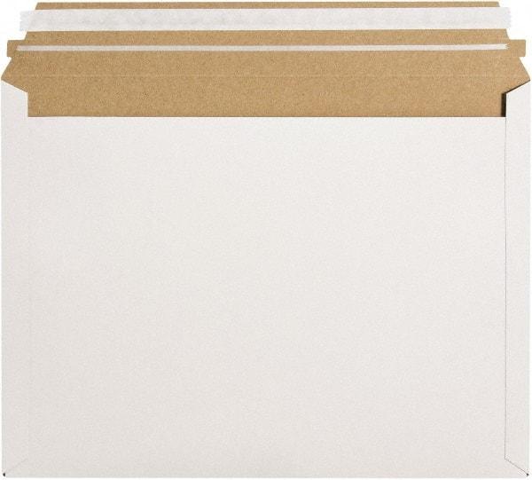 Made in USA - 9-1/2" Long x 12-1/2" Wide Peel-Off Self-Seal Flat Mailer - White - Caliber Tooling