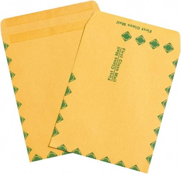 Made in USA - 13" Long x 10" Wide Peel-Off Self-Seal Natural Kraft Envelope - Kraft - Caliber Tooling