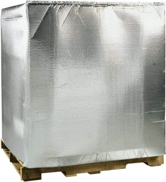 Made in USA - 48" Long x 40" Wide x 60" High x 3/16" Thick Pallet Cover - Silver, Case - Caliber Tooling