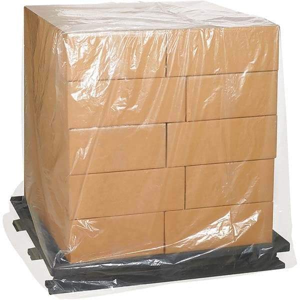 Made in USA - 42" Long x 48" Wide x 66" High Pallet Cover - Clear, Case, 50 Piece - Caliber Tooling