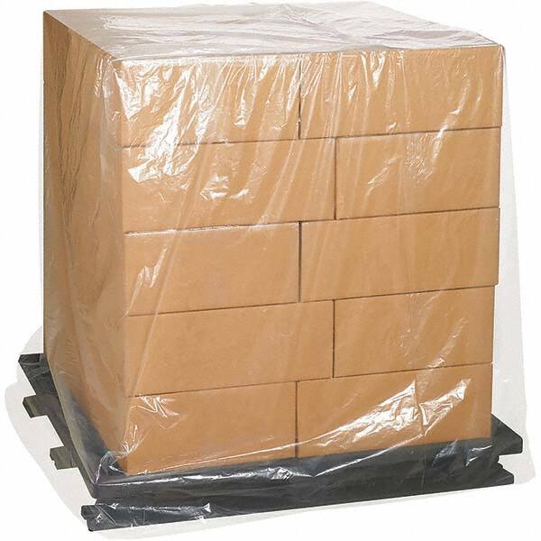 Made in USA - 52" Long x 48" Wide x 130" High Pallet Cover - Clear, Case - Caliber Tooling