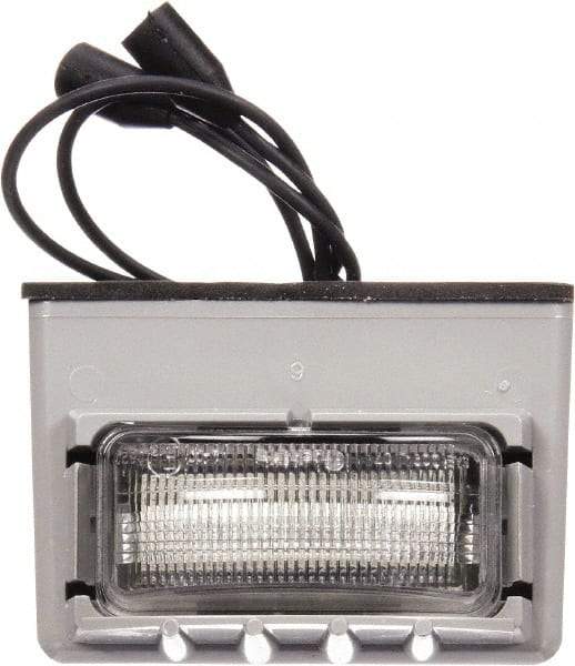 Truck-Lite - 2" Long, Clear LED License Light - 12 Volts, Includes LED Light, Bracket, Gasket - Caliber Tooling