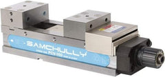 Samchully - 125mm Jaw Width, 230mm Jaw Opening Capacity, Horizontal Stationary Machine Vise - Manual Operation, 1 Station, 505mm Long x 48.3mm Deep, 50mm Jaw Height, Alloy Steel - Caliber Tooling