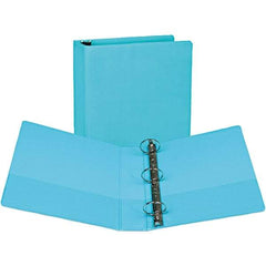 Samsill - 400 Sheet Capacity, 8-1/2 x 11", View Ring Binder - Vinyl Covered Chipboard, Turquoise - Caliber Tooling