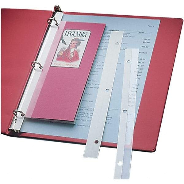 C-LINE - 200 Sheet Capacity, 1 x11", Binder Insert Strips - Plastic, Clear - Caliber Tooling