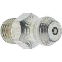 Samchully - Straight Head Angle, M6x0.75 Metric Stainless Steel Standard Grease Fitting - 7mm Hex - Caliber Tooling