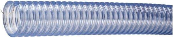 Kuriyama of America - 2-1/4" ID x 2.76" OD, 40 Max psi, 28 In. Hg, Dry Material Handling & Transfer Hose - PVC with Grounding Wire, -4 to 150°F, 4-1/2" Bend Radius, 60' Coil Length, Transparent - Caliber Tooling