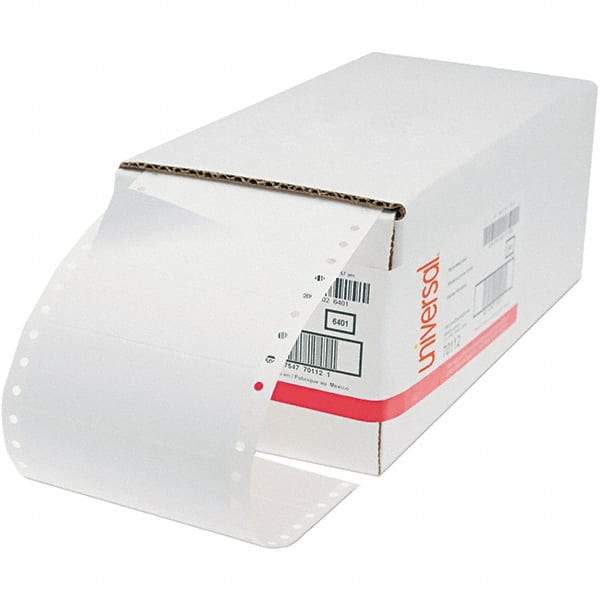 UNIVERSAL - 6" Long, White Paper Shipping Label - For Dot Matrix Printers - Caliber Tooling