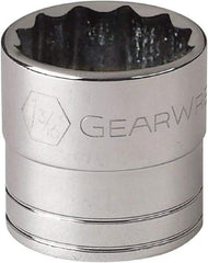 GearWrench - 1-3/16", 1/2" Drive, Standard Hand Socket - 12 Points, 1-21/32" OAL, Alloy Steel, Chrome Finish - Caliber Tooling