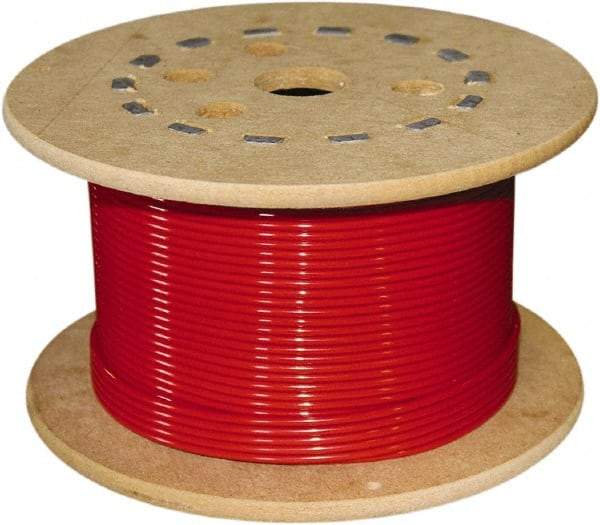 Loos & Co. - 3/16" x 1/8" Diam, Galvanized Steel Wire Rope - 2,000 Lb Breaking Strength, 7 x 19, Nylon Coating - Caliber Tooling