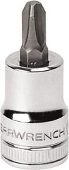 GearWrench - 3/8" Drive Phillips Screwdriver Socket - 1-21/32" OAL, #2 Point, 1/2" Blade Width, 1/16" Blade Thickness, 1" Bit Length - Caliber Tooling