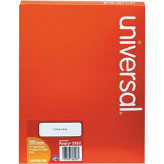 UNIVERSAL - 4" Long, White Paper Laser Label - For Inkjet Printers, Laser Printers - Caliber Tooling