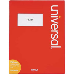 UNIVERSAL - 4" Long, White Paper Laser Label - For Inkjet Printers, Laser Printers - Caliber Tooling