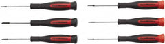 GearWrench - 6 Piece Phillips & Slotted Screwdriver Set - Blade Sizes: Length 2-1/2, Bit Sizes: Philips #00 to #1 - Caliber Tooling