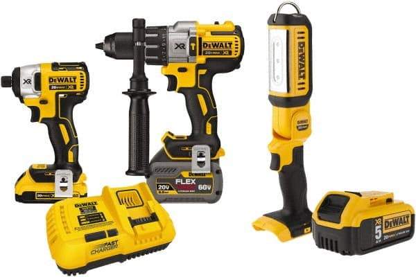 DeWALT - 20 Volt Cordless Tool Combination Kit - Includes Brushless Compact Hammer Drill & Impact Driver, Lithium-Ion Battery Included - Caliber Tooling