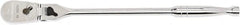 GearWrench - 1/2" Drive Pear Head Ratchet - Full Polish Chrome Finish, 17" OAL, 84 Gear Teeth, Full Polished Handle, Locking Flex Head - Caliber Tooling