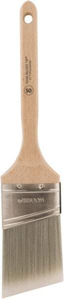 Wooster Brush - 2-1/2" Oval/Angle Polyester Angular Brush - 2-15/16" Bristle Length, 6-1/2" Wood Fluted Handle - Caliber Tooling