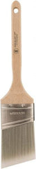 Wooster Brush - 2-1/2" Oval/Angle Polyester Angular Brush - 2-15/16" Bristle Length, 6-1/2" Wood Fluted Handle - Caliber Tooling