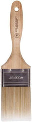 Wooster Brush - 2-1/2" Flat Polyester Varnish Brush - 2-15/16" Bristle Length, 5-1/4" Wood Beavertail Handle - Caliber Tooling