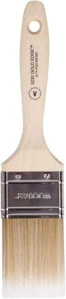 Wooster Brush - 2" Flat Polyester Varnish Brush - 2-11/16" Bristle Length, 4-9/16" Wood Beavertail Handle - Caliber Tooling