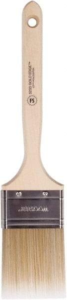 Wooster Brush - 2-1/2" Flat Polyester Trim Brush - 2-15/16" Bristle Length, 6-3/4" Wood Sash Handle - Caliber Tooling