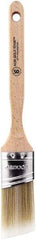 Wooster Brush - 1-1/2" Oval/Angle Polyester Angular Brush - 2-7/16" Bristle Length, 6-1/8" Wood Fluted Handle - Caliber Tooling