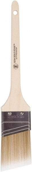 Wooster Brush - 2" Angled Polyester Angular Brush - 2-7/16" Bristle Length, 6-1/2" Wood Fluted Handle - Caliber Tooling