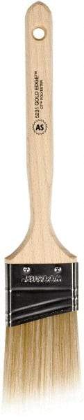 Wooster Brush - 2" Angled Polyester Angular Brush - 2-11/16" Bristle Length, 6-9/16" Wood Fluted Handle - Caliber Tooling