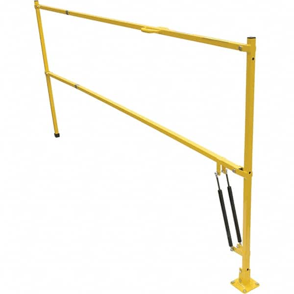 Vestil - Steel Rail Safety Gate - 4" Wide x 135" Door Height, Yellow - Caliber Tooling